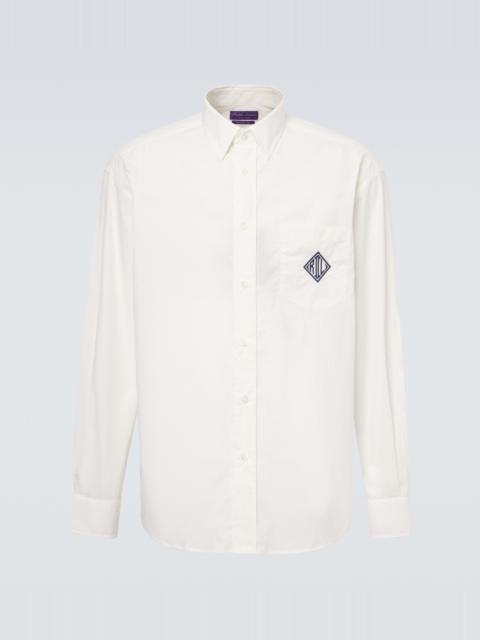 Embroidered cotton poplin shirt