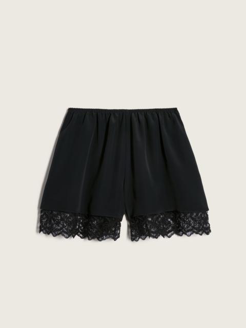 Lace Trim Negligee Shorts