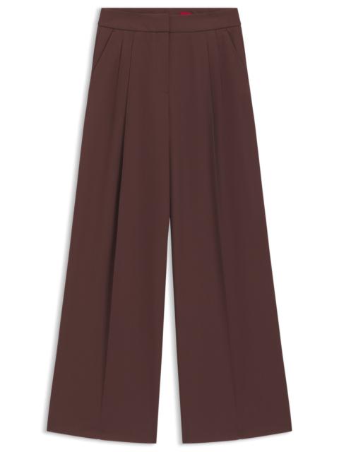 RELAXED-FIT PANTS IN STRETCH FABRIC WITH WRAP EFFECT
