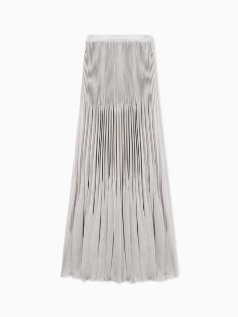 PLEATED VISCOSE OVERSIZED SKIRT