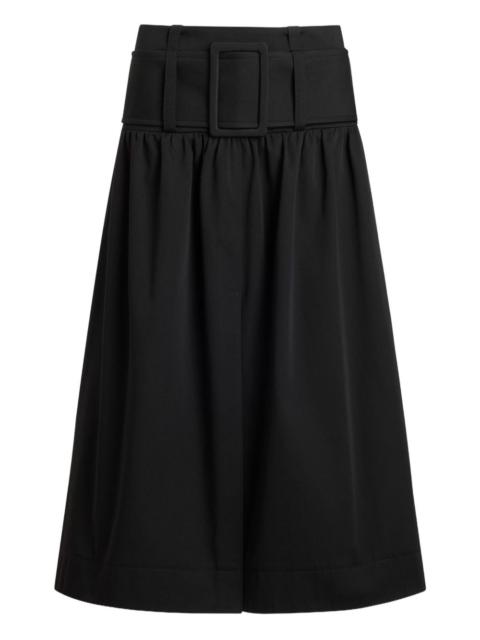 belted gathered skirt