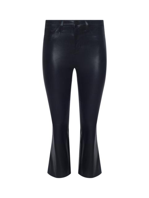 Kendra Coated Cropped Flare Jean