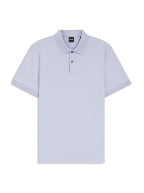 BUBBLE-STRUCTURE POLO SHIRT IN COTTON