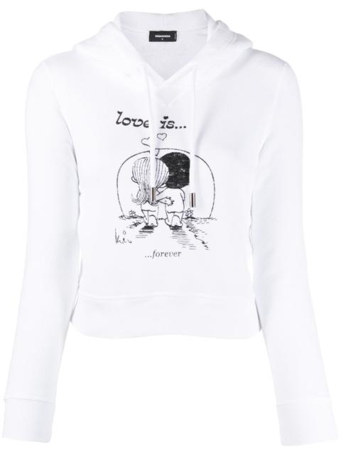 Love is Forever cropped hoodie