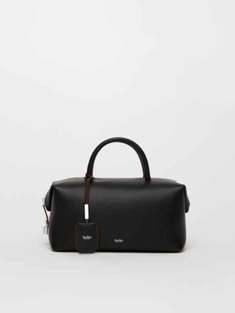 HOLDALLM Medium natural leather bowler bag