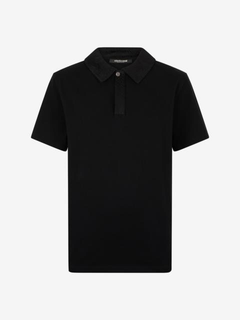 Polo With Snake Scale Embellishment