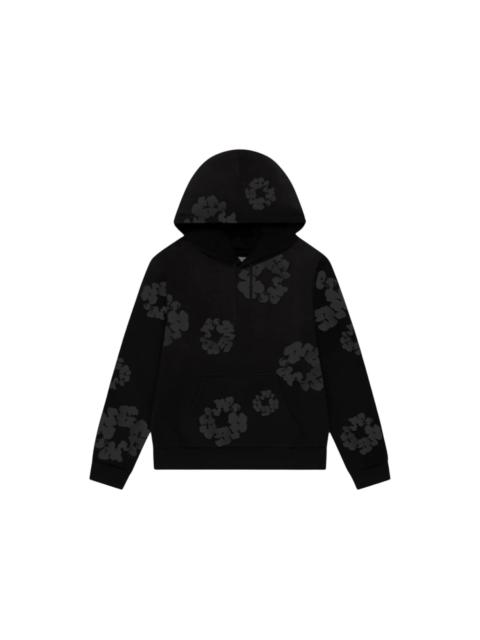Denim Tears Faded Mono Cotton Wreath Hoodie Black