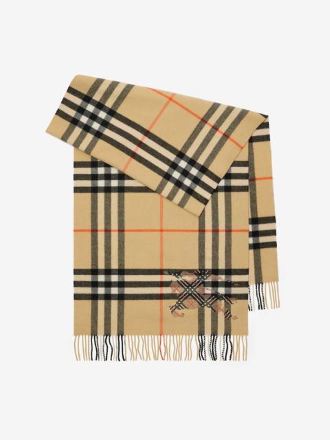Wide Cross Stitch EKD Check Cashmere Scarf