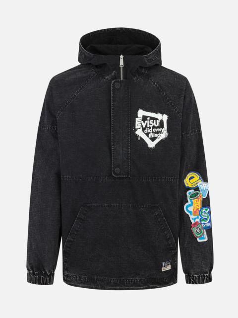 Graffiti Logo Relax Fit Half-Zip Hood Jacket