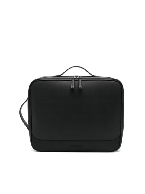 logo-embossed laptop bag