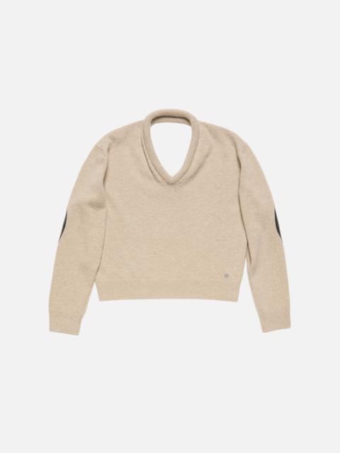 Wool knit with cut-out - Beige