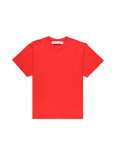 OFF-WHITE Oversized Fit Unfinished T-Shirt Red/Silver