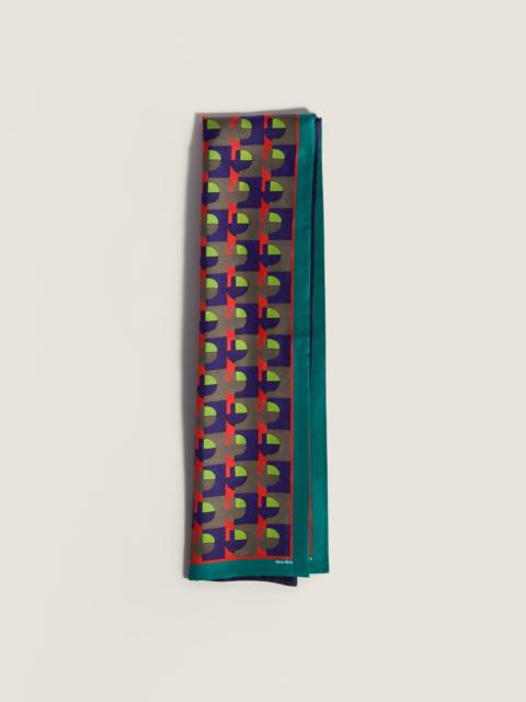 Printed silk scarf