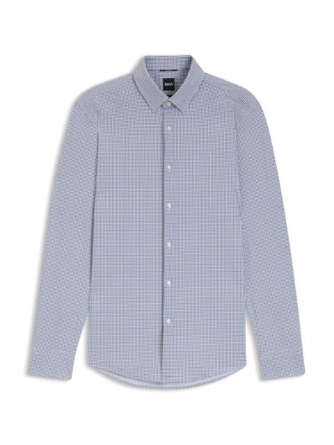PRINTED SLIM-FIT SHIRT IN PERFORMANCE-STRETCH JERSEY