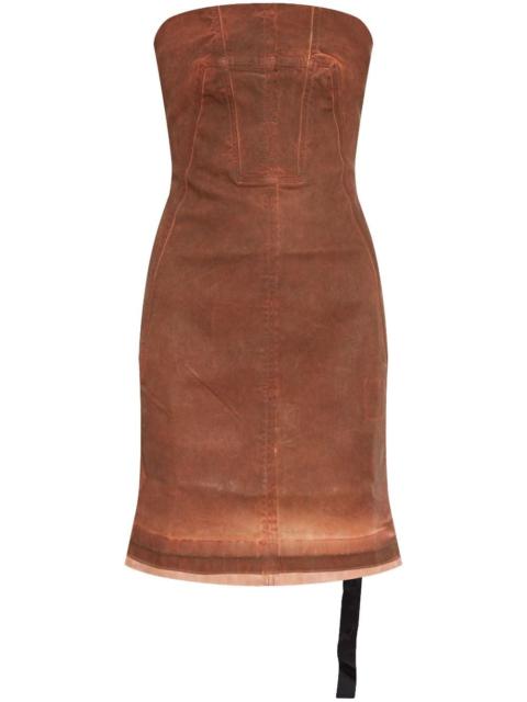 strapless denim dress