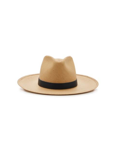 Leah Packable Raffia Fedora neutral