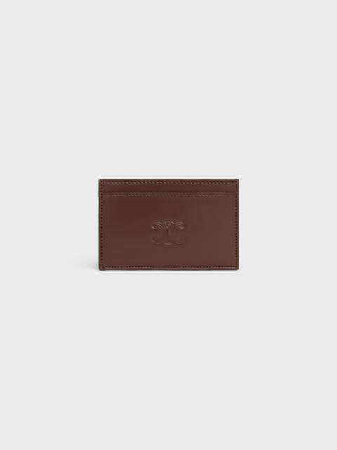 Card holder in Satinated calfskin with triomphe embossed
