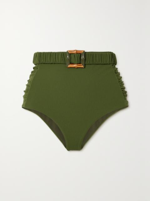 + Net Sustain Orinka Belted Ribbed Bikini Briefs