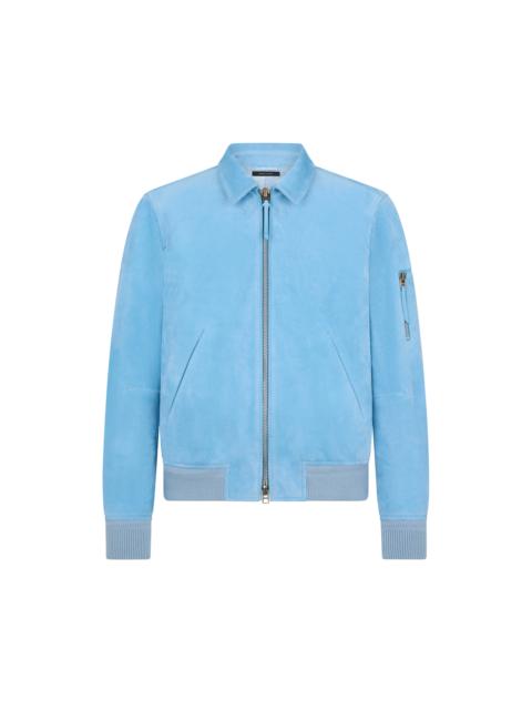 CASHMERE SUEDE COLLAR BLOUSON