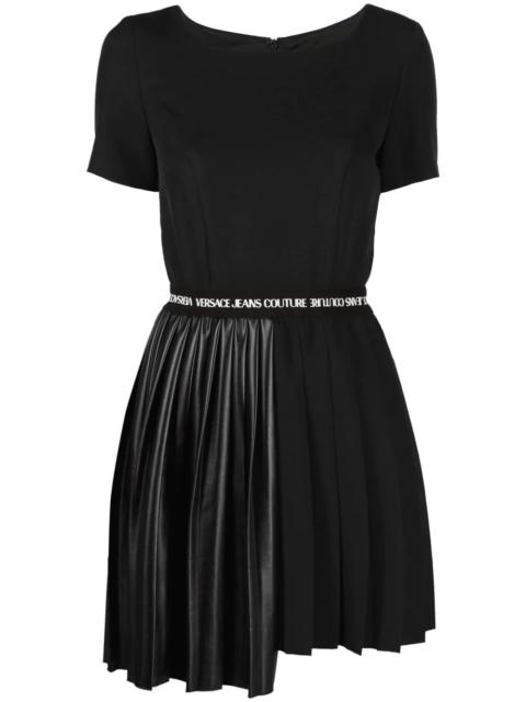 pleated asymmetric T-shirt dress
