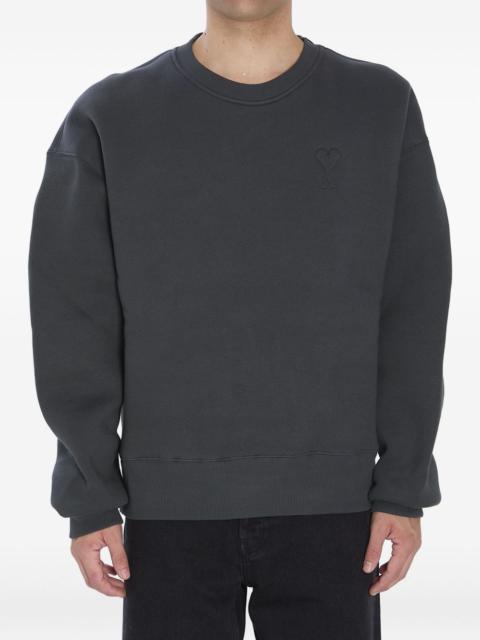 embroidered-logo fleece sweatshirt