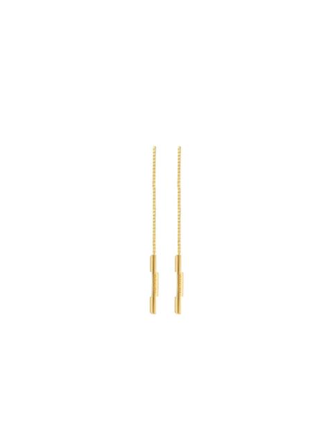 18kt yellow gold Link to Love threader earrings