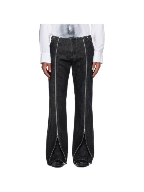 Black Zipped Jeans