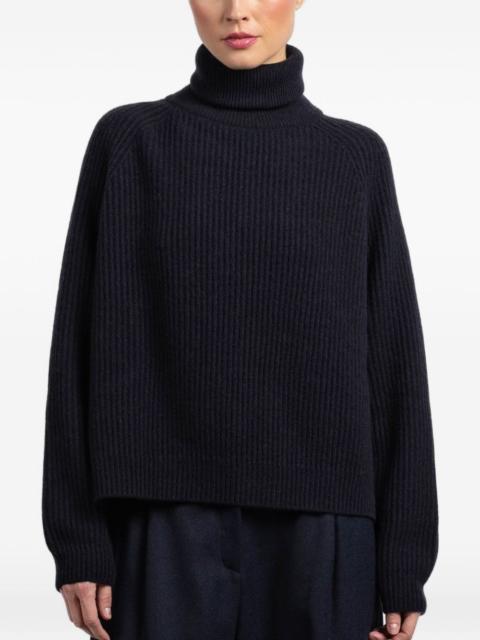 roll-neck ribbed sweater