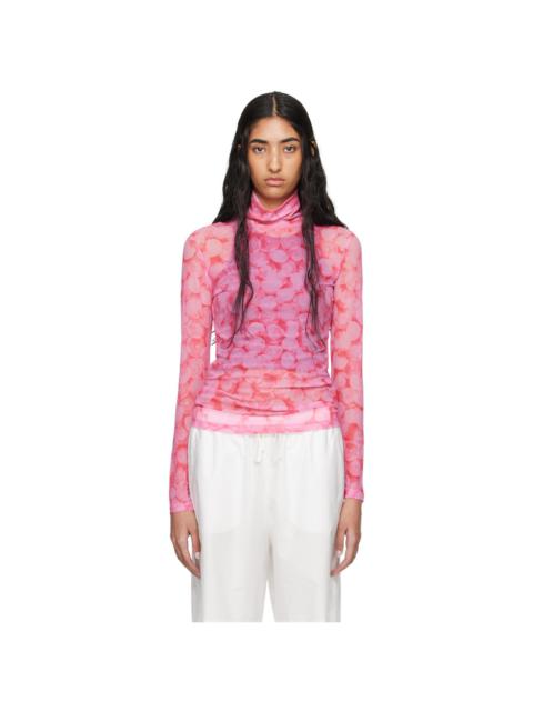 Pink Pattern Turtleneck