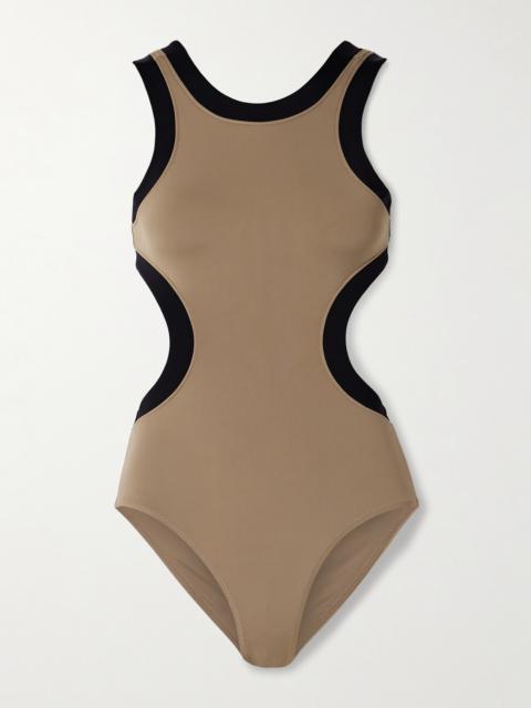 Dolce Open-back Two-tone Swimsuit