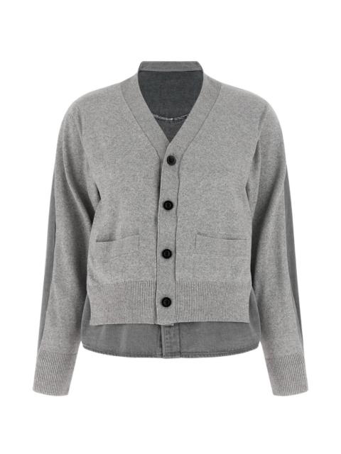 panelled cardigan