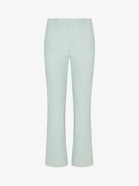 MIST LEATHER CROPPED TROUSERS