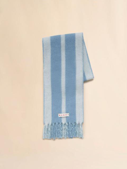 BLUE STRIPED ALPACA SCARF