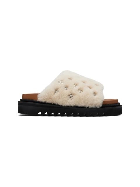Off-White Shearling Sandals