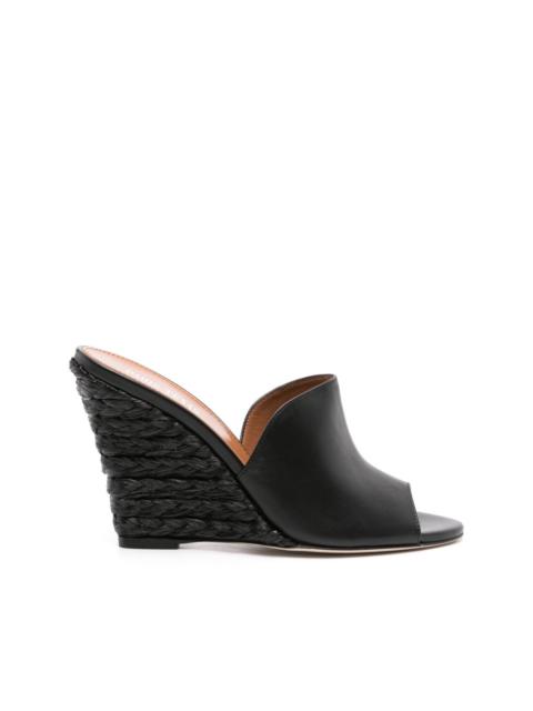 Deia 100mm leather mules