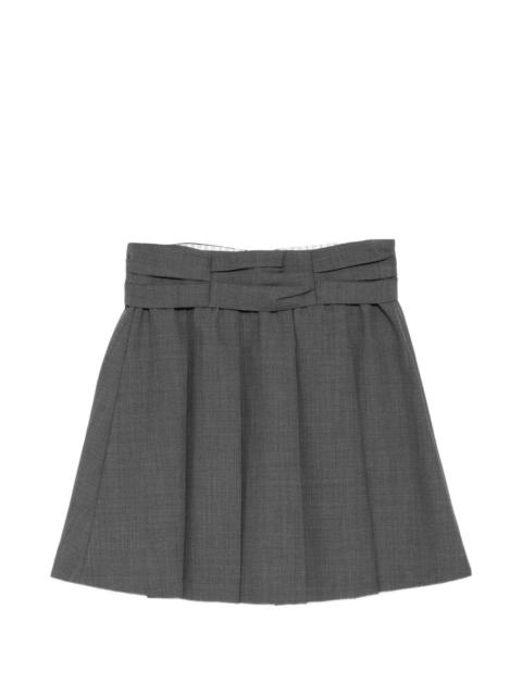 draped-waist pleated skirt