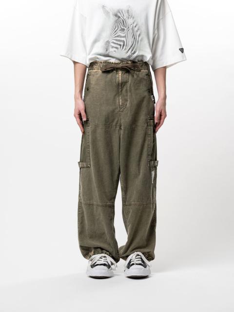 Cotton Satin Cargo Pants