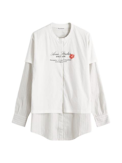 Acne Studios Eliah Double Layer Business Card Logo T-Shirt