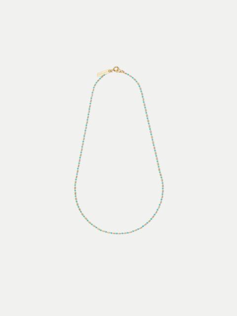 ENAMEL BEAD CHAIN NECKLACE