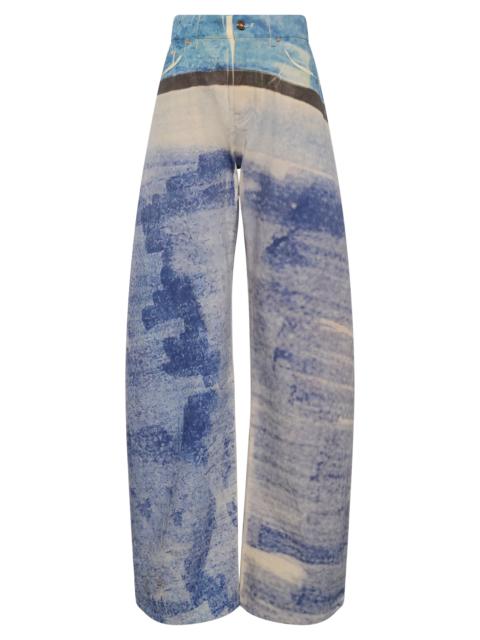 Amoret Barrel-leg Jean in Water Multi Recycled Cotton Denim