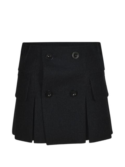 pleated tailored skort