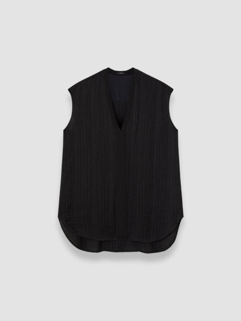 Lucien Pleat Jacquard Blouse