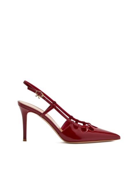 cut-out patent slingback 85mm