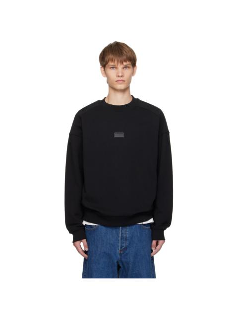 Black Bonded-Logo Sweatshirt