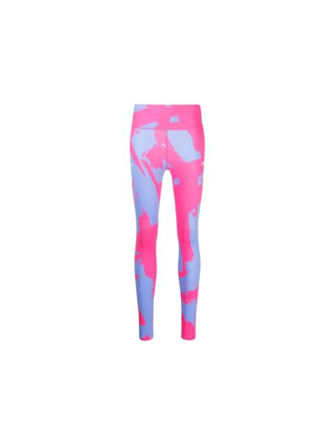 OFF-WHITE Printed High-Waist Leggings Pink/Purple