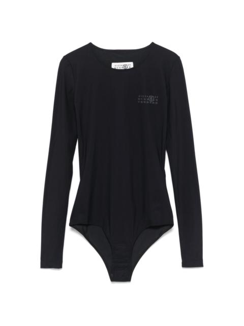 numbers-motif bodysuit