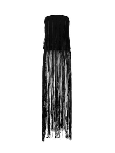 FRINGE TUBE BLACK WOOL