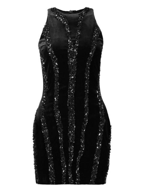 zebra-pattern mini dress