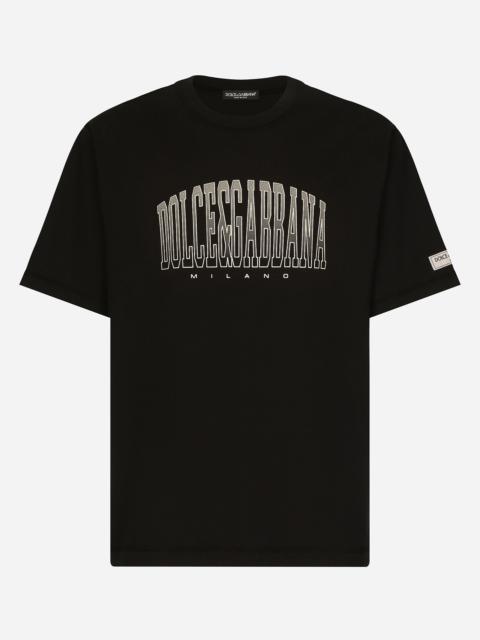 Cotton T-shirt with Dolce&Gabbana logo print