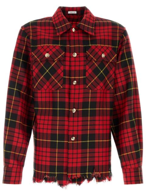 distressed Macqueen tartan shirt